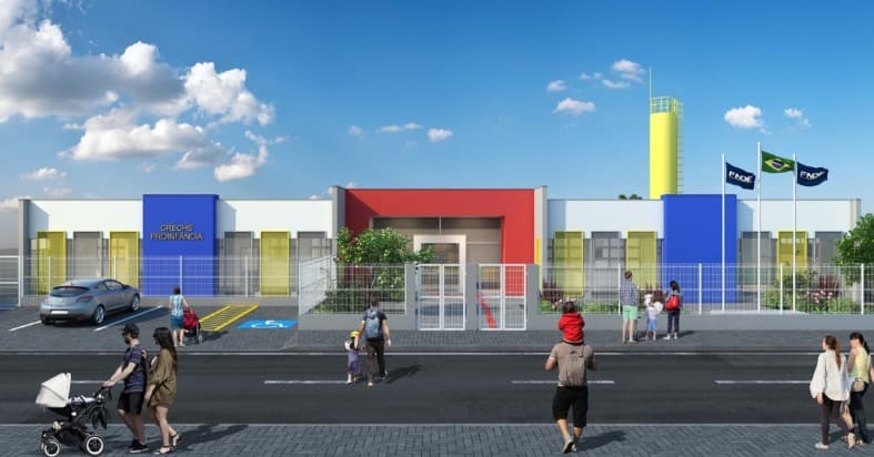 Nova unidade escolar em construção